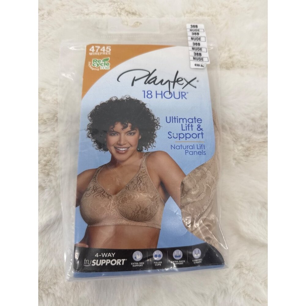 Playtex 18 Hour Ultimate Lift & Support  Bra 20/27 Nude 38B 4745